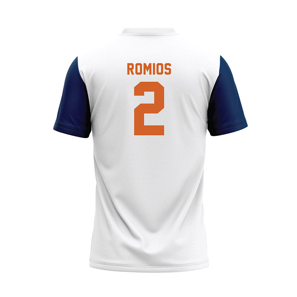 Wheaton IL - NCAA Baseball : Niko Romios - White Baseball Jersey-1