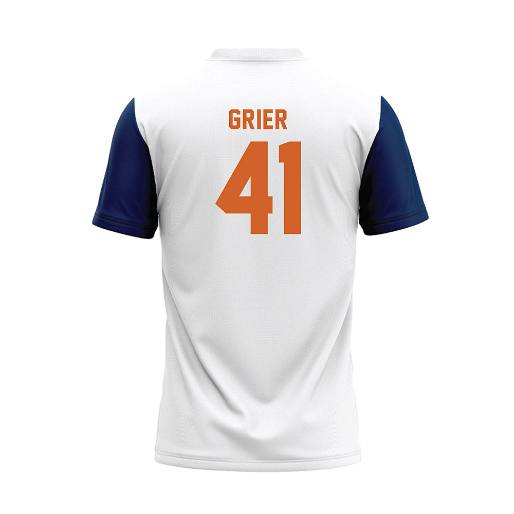 Wheaton IL - NCAA Baseball : Kyle Grier - White Baseball Jersey-1