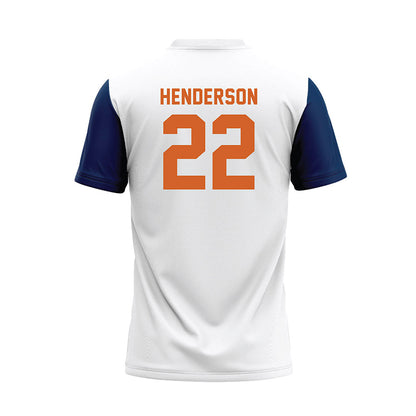 Wheaton IL - NCAA Baseball : Caleb Henderson - White Baseball Jersey-1