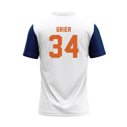 Wheaton IL - NCAA Baseball : Carson Grier - White Baseball Jersey-1