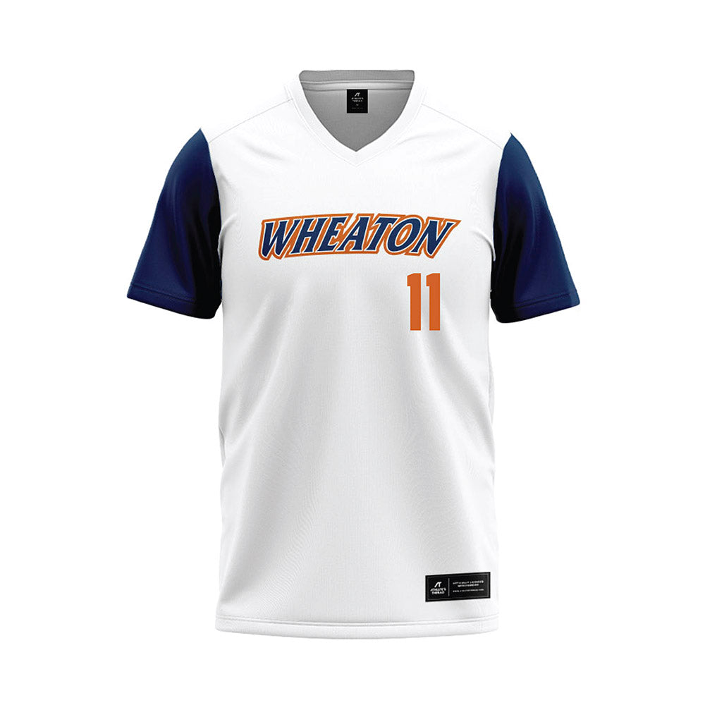 Wheaton IL - NCAA Baseball : Michael Chang - White Baseball Jersey-0