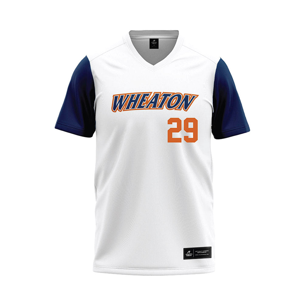 Wheaton IL - NCAA Baseball : Jamin VanGrouw - White Baseball Jersey-0