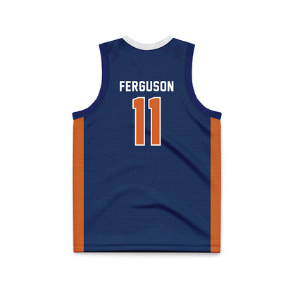 Wheaton IL - NCAA Men's Basketball : Ty Ferguson - Navy Basketball Jersey-1