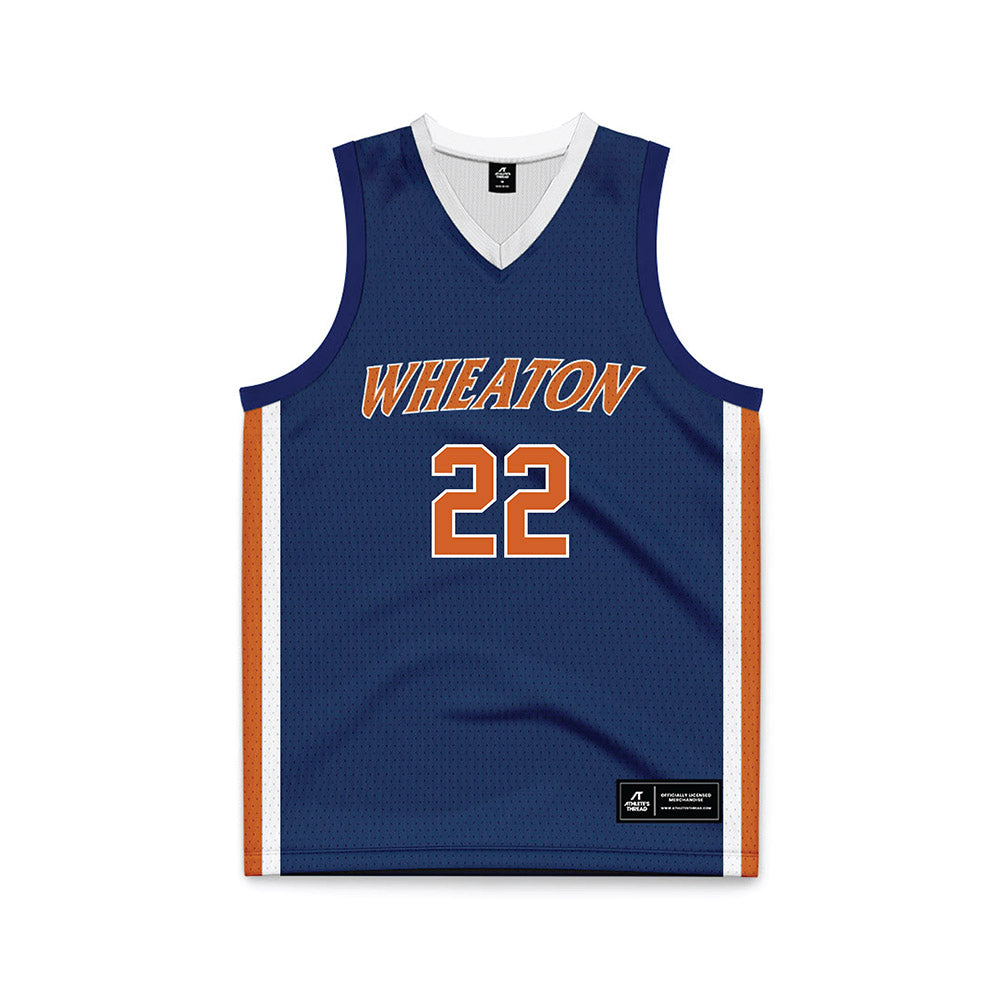 Wheaton IL - NCAA Men's Basketball : Eli Will - Navy Basketball Jersey-0
