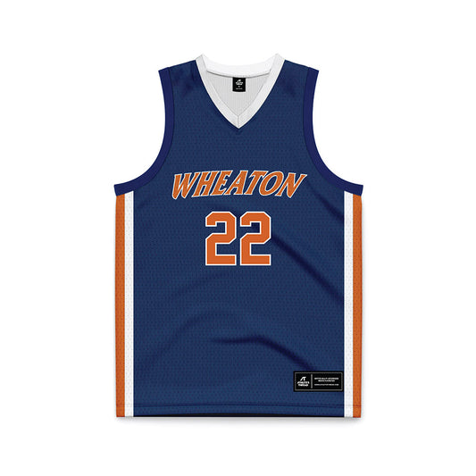 Wheaton IL - NCAA Men's Basketball : Eli Will - Navy Basketball Jersey-0