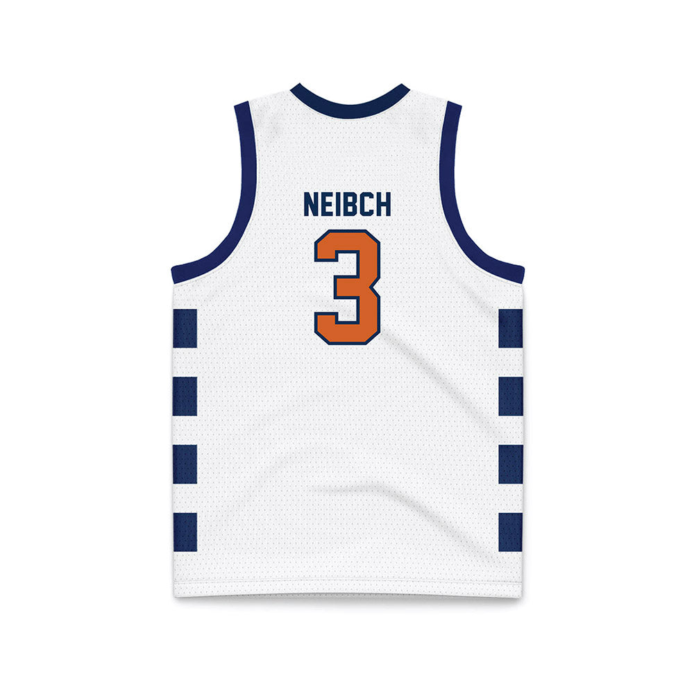 Wheaton IL - NCAA Men's Basketball : Kyle Neibch - White Basketball Jersey-1