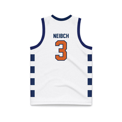 Wheaton IL - NCAA Men's Basketball : Kyle Neibch - White Basketball Jersey-1