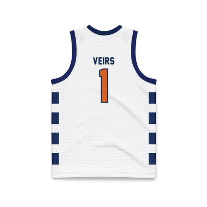 Wheaton IL - NCAA Men's Basketball : Christian Veirs - White Basketball Jersey-1