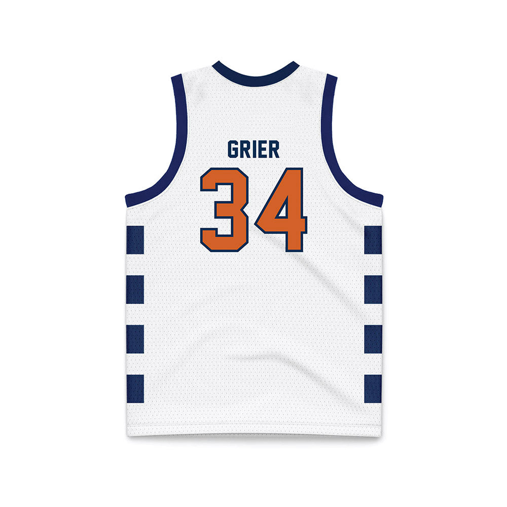 Wheaton IL - NCAA Men's Basketball : Carson Grier - White Basketball Jersey-1