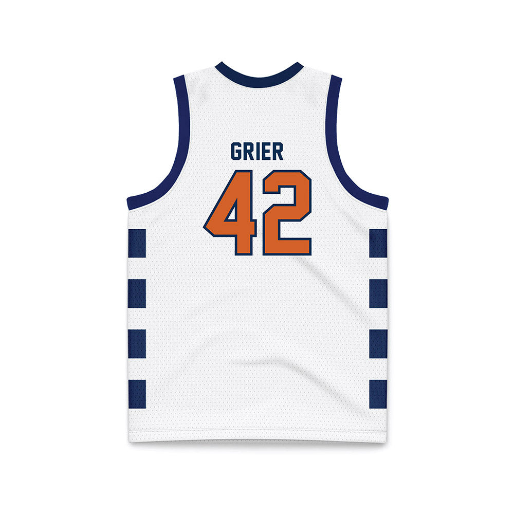 Wheaton IL - NCAA Men's Basketball : Kyle Grier - White Basketball Jersey-1