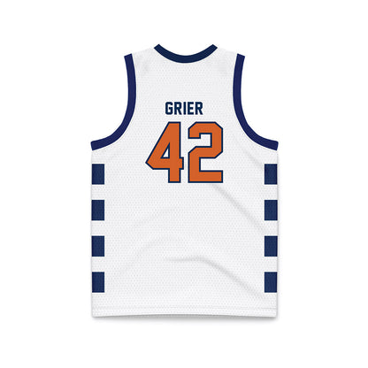 Wheaton IL - NCAA Men's Basketball : Kyle Grier - White Basketball Jersey-1