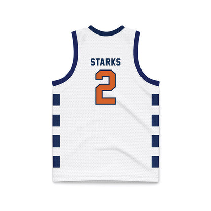 Wheaton IL - NCAA Men's Basketball : Cooper Starks - White Basketball Jersey-1