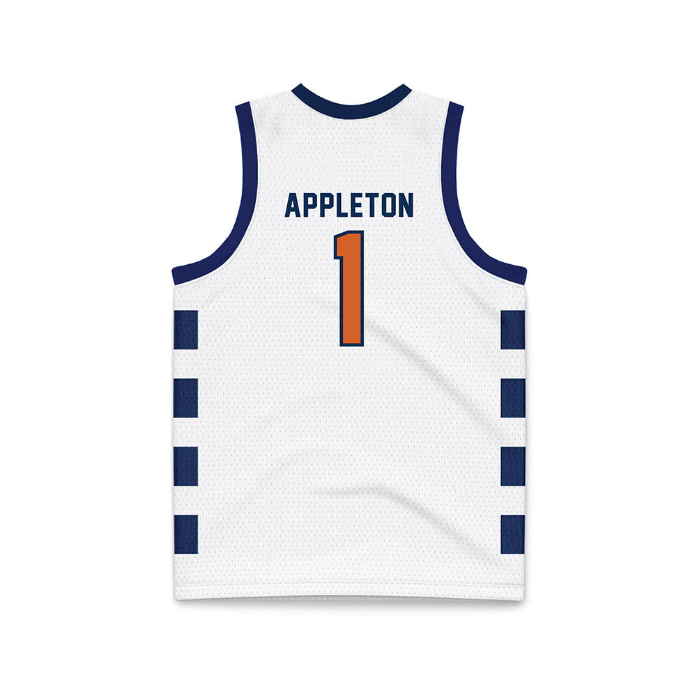 Wheaton IL - NCAA Men's Basketball : Cody Appleton - White Basketball Jersey-1