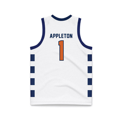 Wheaton IL - NCAA Men's Basketball : Cody Appleton - White Basketball Jersey-1