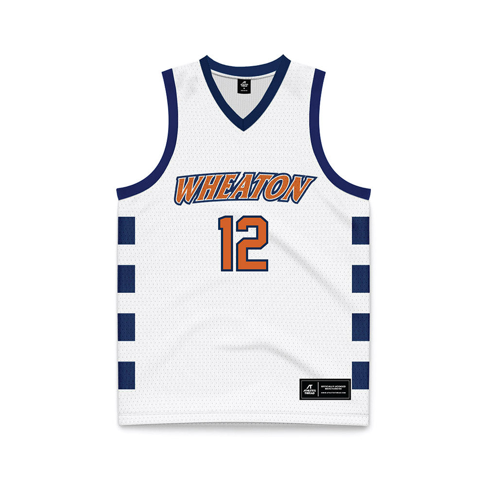 Wheaton IL - NCAA Men's Basketball : Devin Martin - White Basketball Jersey-0