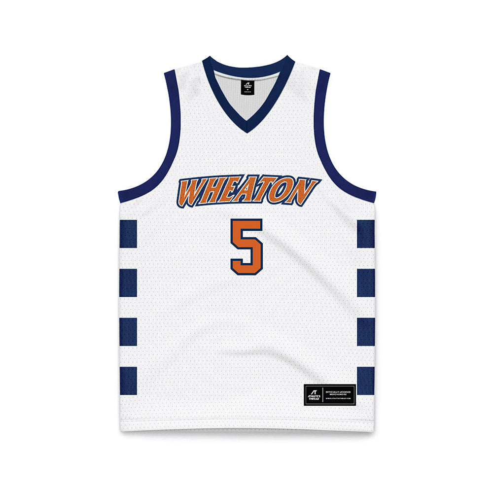 Wheaton IL - NCAA Men's Basketball : Noah Brumfield - White Basketball Jersey-0
