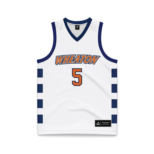 Wheaton IL - NCAA Men's Basketball : Noah Brumfield - White Basketball Jersey-0