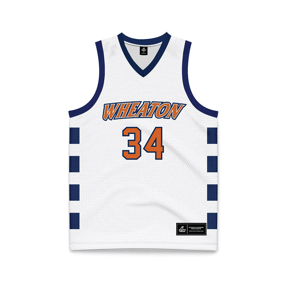 Wheaton IL - NCAA Men's Basketball : Carson Grier - White Basketball Jersey-0