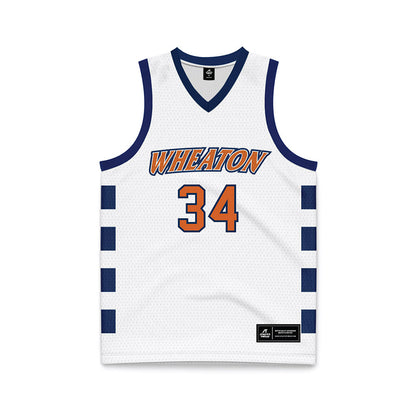 Wheaton IL - NCAA Men's Basketball : Carson Grier - White Basketball Jersey-0