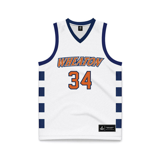 Wheaton IL - NCAA Men's Basketball : Carson Grier - White Basketball Jersey-0