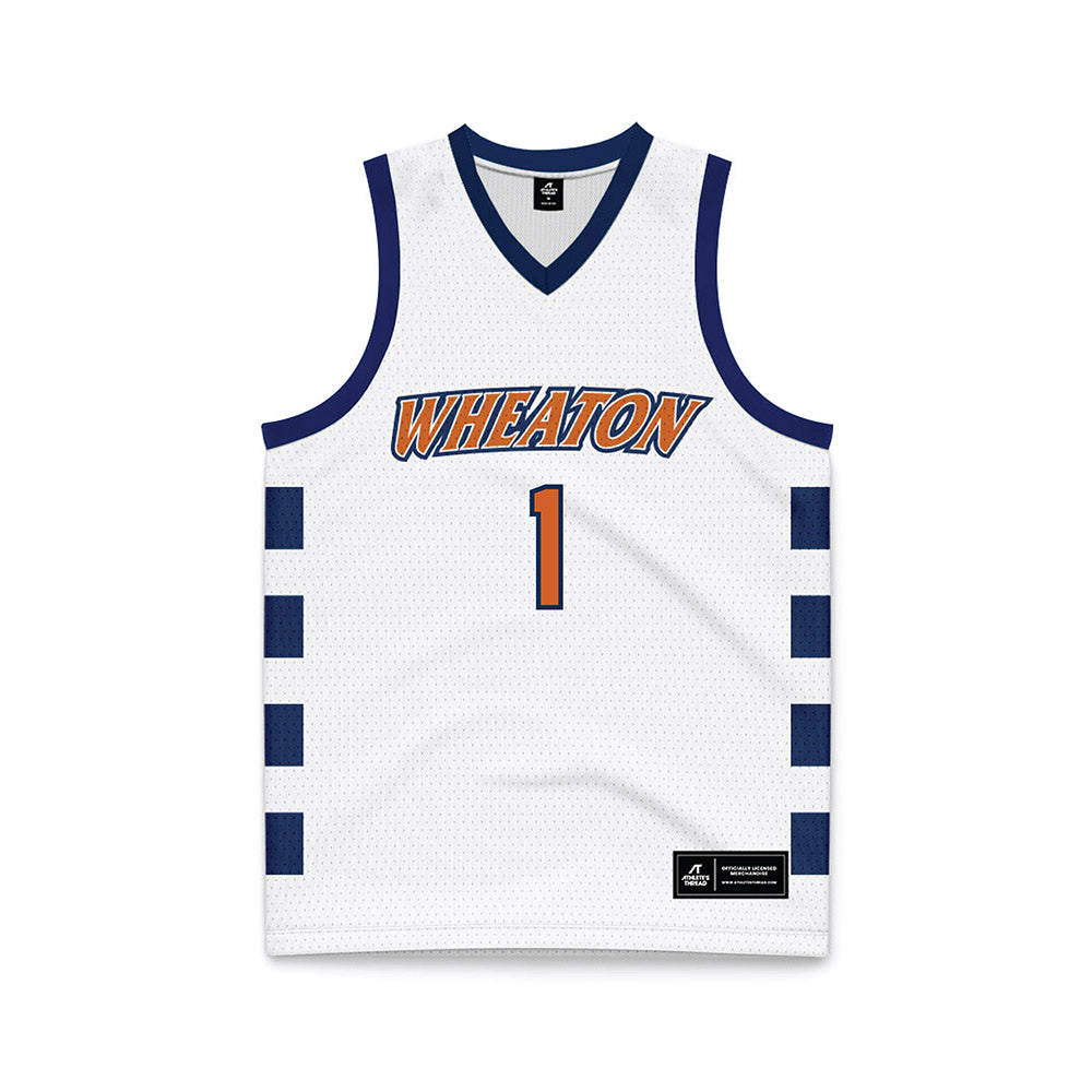 Wheaton IL - NCAA Men's Basketball : Christian Veirs - White Basketball Jersey-0
