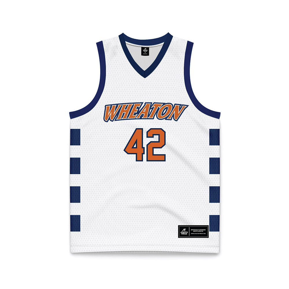 Wheaton IL - NCAA Men's Basketball : Kyle Grier - White Basketball Jersey-0