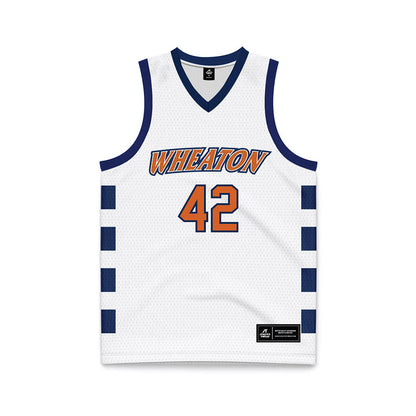 Wheaton IL - NCAA Men's Basketball : Kyle Grier - White Basketball Jersey-0