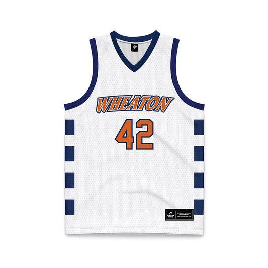 Wheaton IL - NCAA Men's Basketball : Kyle Grier - White Basketball Jersey-0