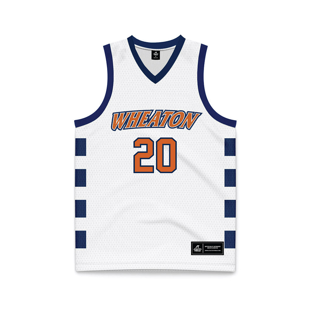 Wheaton IL - NCAA Men's Basketball : Soren Richardson - White Basketball Jersey-0