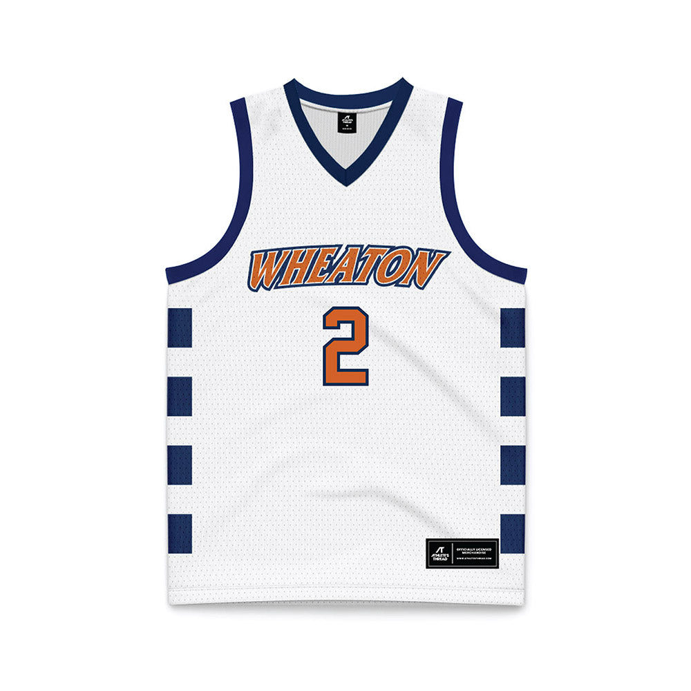 Wheaton IL - NCAA Men's Basketball : Cooper Starks - White Basketball Jersey-0