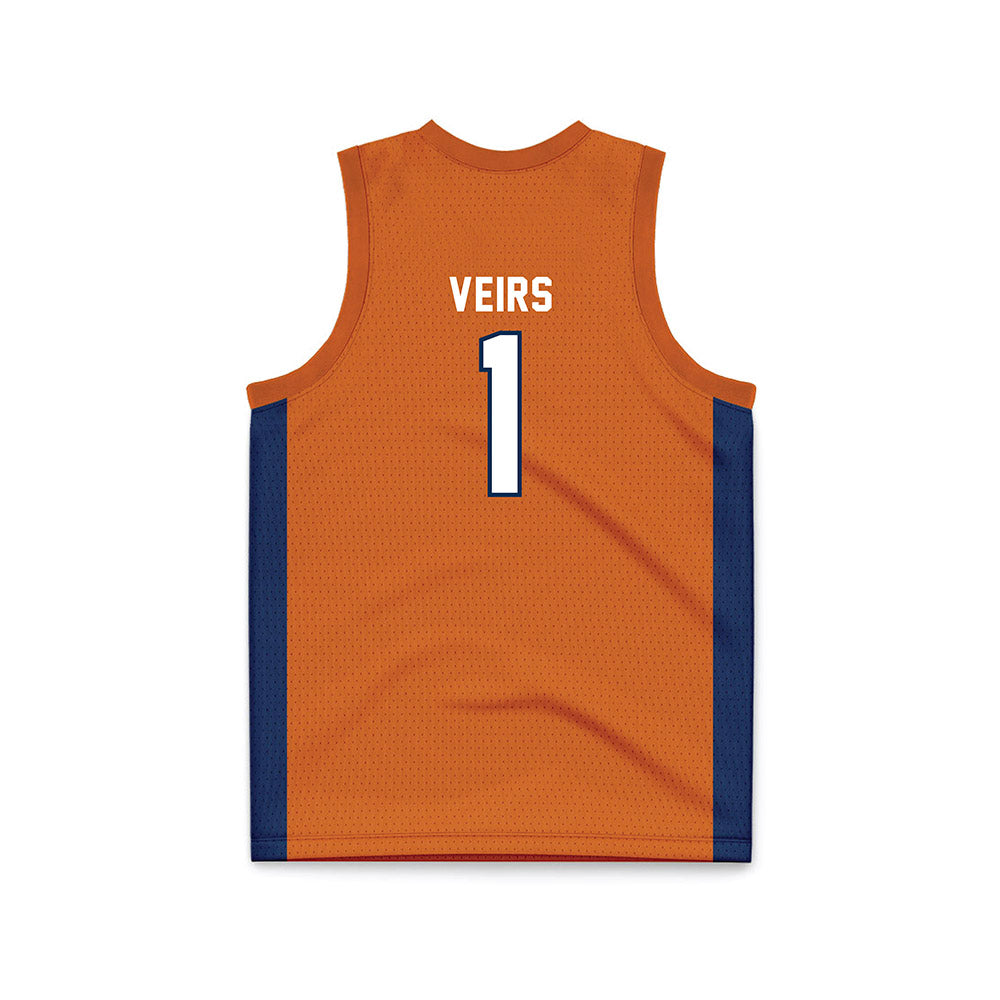 Wheaton IL - NCAA Men's Basketball : Christian Veirs - Orange Basketball Jersey-1