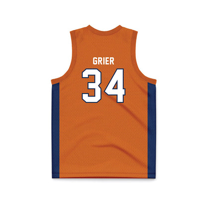 Wheaton IL - NCAA Men's Basketball : Carson Grier - Orange Basketball Jersey-1