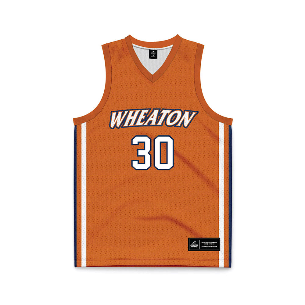 Wheaton IL - NCAA Men's Basketball : Cayden Mudd - Orange Basketball Jersey-0
