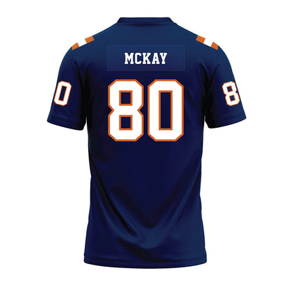 Wheaton IL - NCAA Football : Andrew McKay - Navy Premium Football Jersey-1