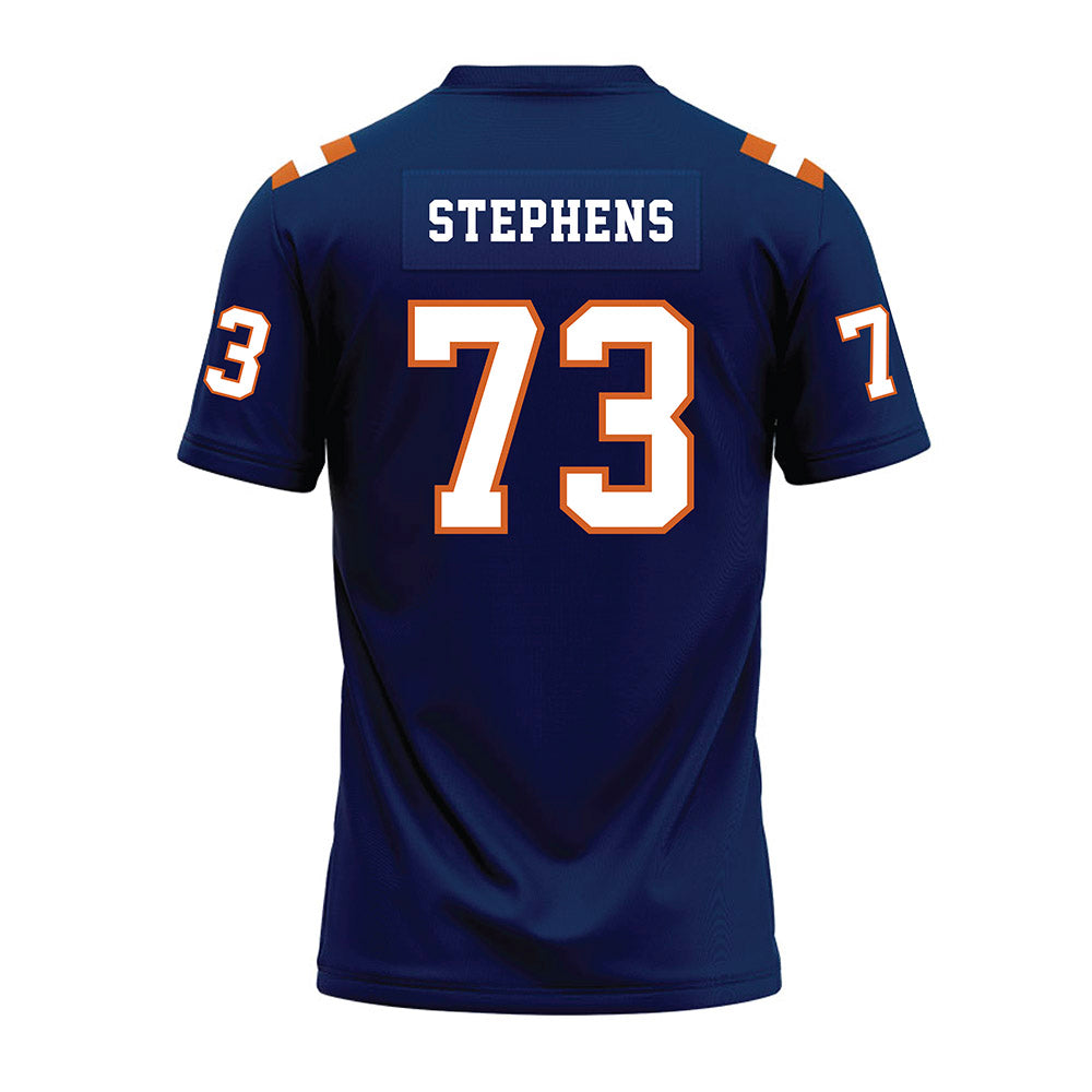 Wheaton IL - NCAA Football : Blake Stephens - Navy Premium Football Jersey-1