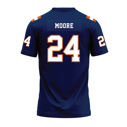 Wheaton IL - NCAA Football : Colin Moore - Navy Premium Football Jersey-1
