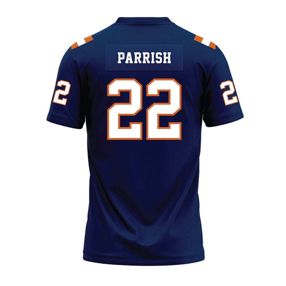 Wheaton IL - NCAA Football : Trace Parrish - Navy Premium Football Jersey-1