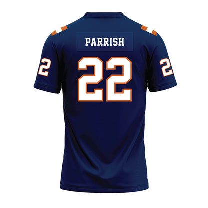 Wheaton IL - NCAA Football : Trace Parrish - Navy Premium Football Jersey-1