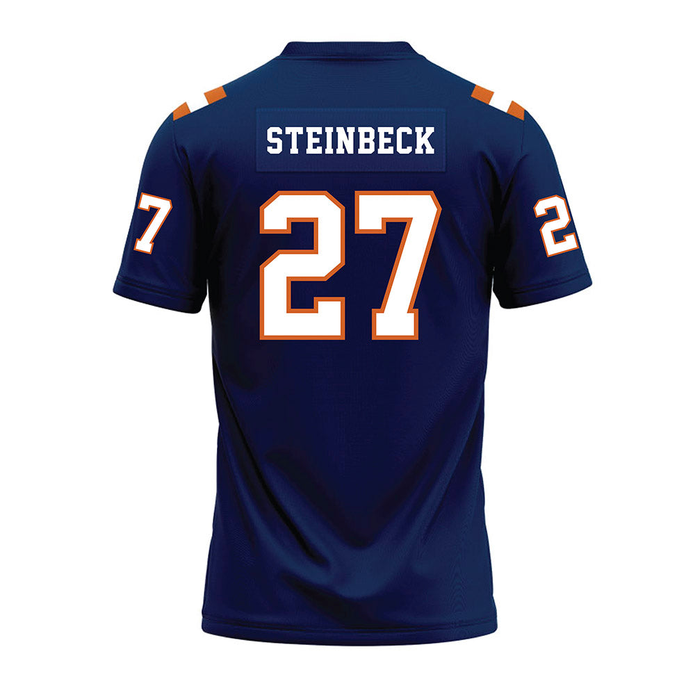 Wheaton IL - NCAA Football : Justin Steinbeck - Navy Premium Football Jersey-1