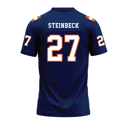 Wheaton IL - NCAA Football : Justin Steinbeck - Navy Premium Football Jersey-1