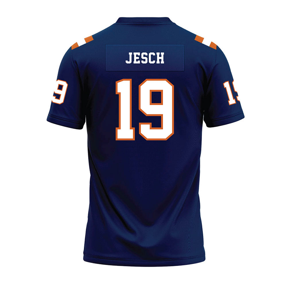 Wheaton IL - NCAA Football : Mateo Jesch - Navy Premium Football Jersey-1