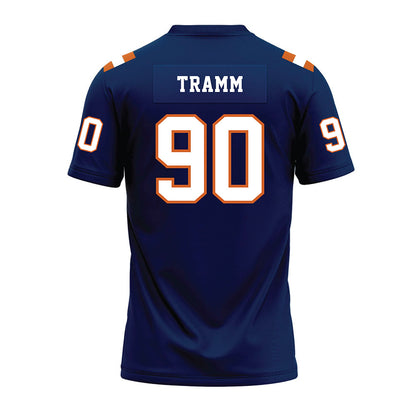 Wheaton IL - NCAA Football : Josh Tramm - Navy Premium Football Jersey-1