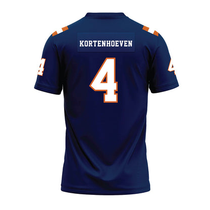 Wheaton IL - NCAA Football : Seth Kortenhoeven - Navy Premium Football Jersey-1