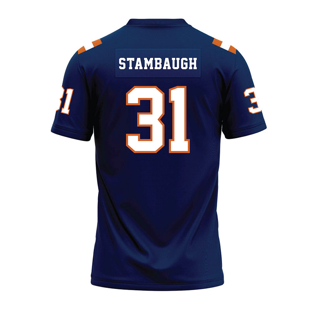 Wheaton IL - NCAA Football : Nick Stambaugh - Navy Premium Football Jersey-1