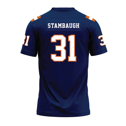 Wheaton IL - NCAA Football : Nick Stambaugh - Navy Premium Football Jersey-1