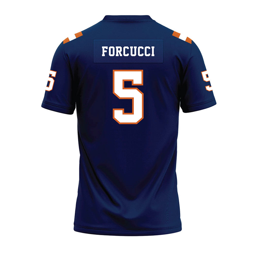 Wheaton IL - NCAA Football : Mark Forcucci - Navy Premium Football Jersey-1