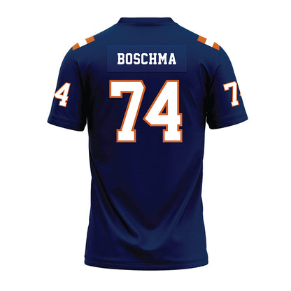 Wheaton IL - NCAA Football : Nick Boschma - Navy Premium Football Jersey-1