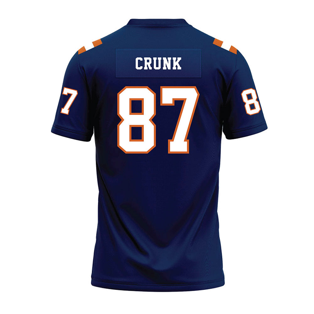 Wheaton IL - NCAA Football : Ethan Crunk - Navy Premium Football Jersey-1