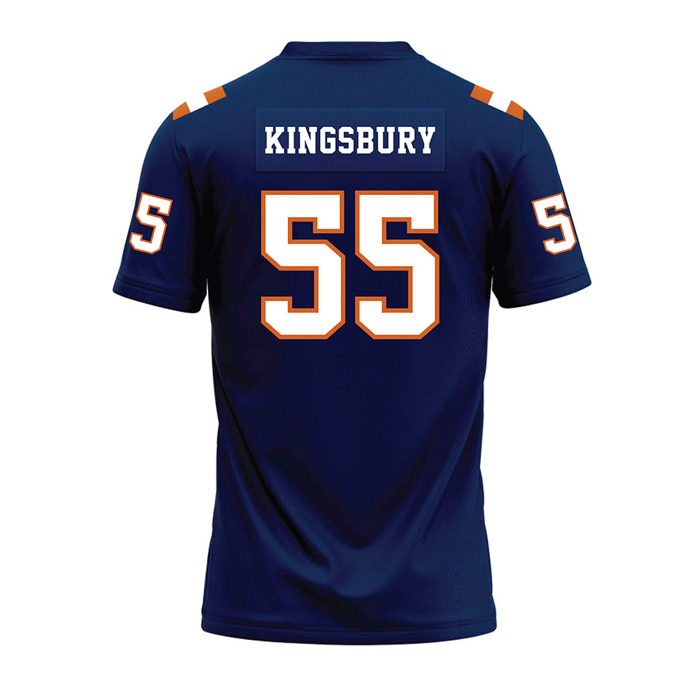 Wheaton IL - NCAA Football : Max Kingsbury - Navy Premium Football Jersey-1