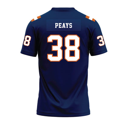 Wheaton IL - NCAA Football : Luke Peays - Navy Premium Football Jersey-1